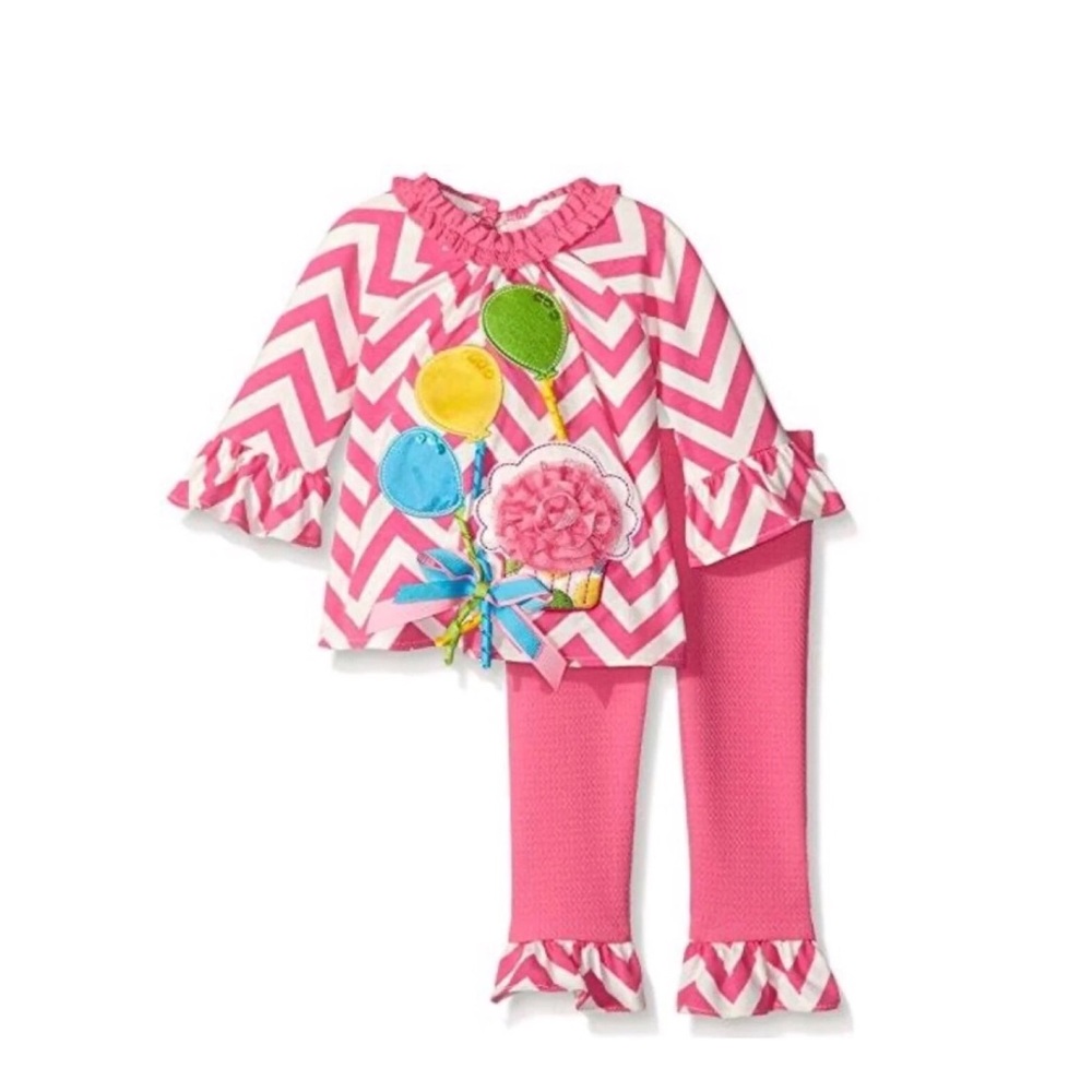 Boutique Birthday Outfit 6M Counting Daisies Set New